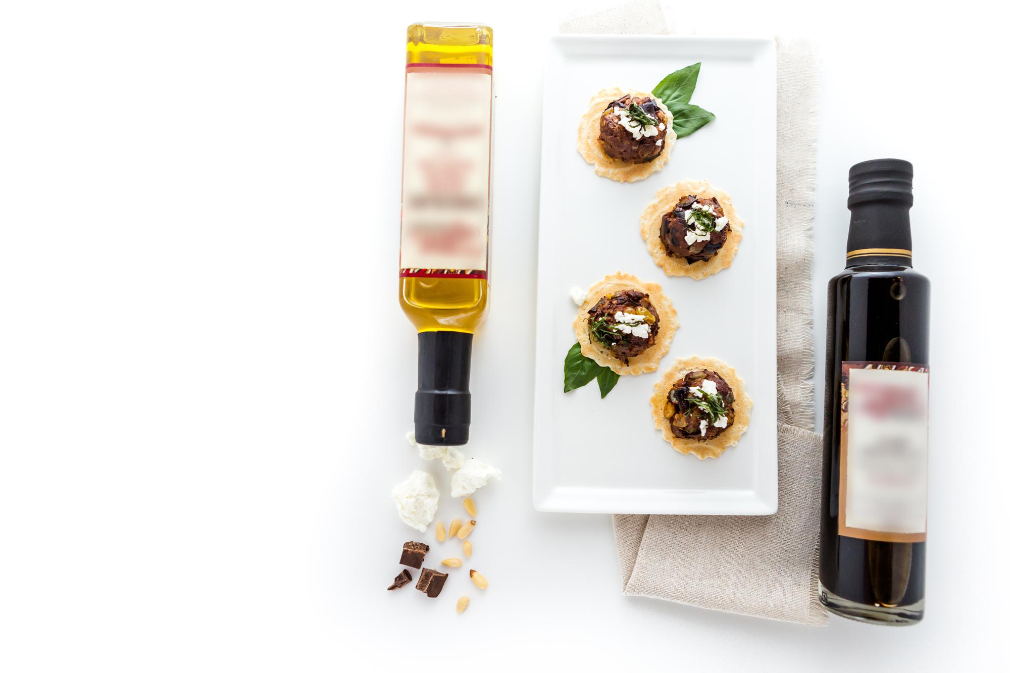 Small set of packaged culinary samples